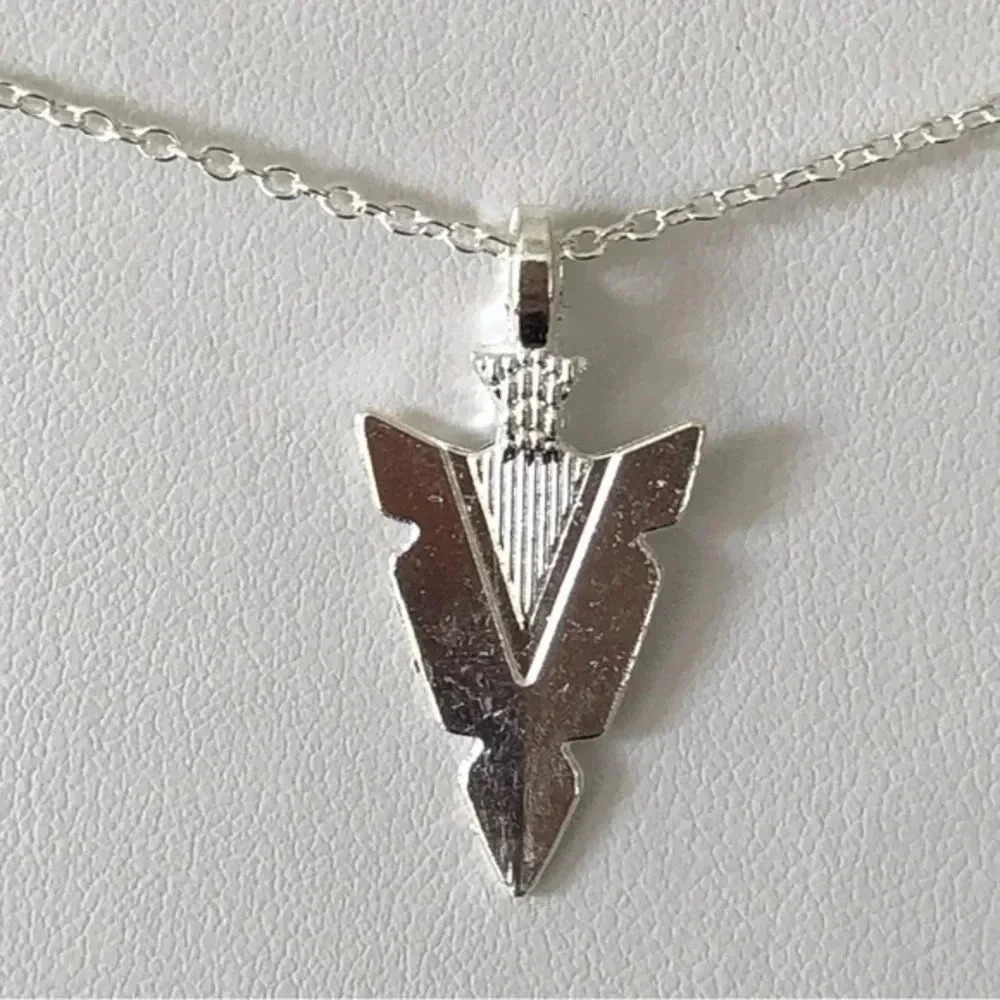 925 Sterling Silver Arrowhead 18” Chain Necklace Handmade Handcrafted New